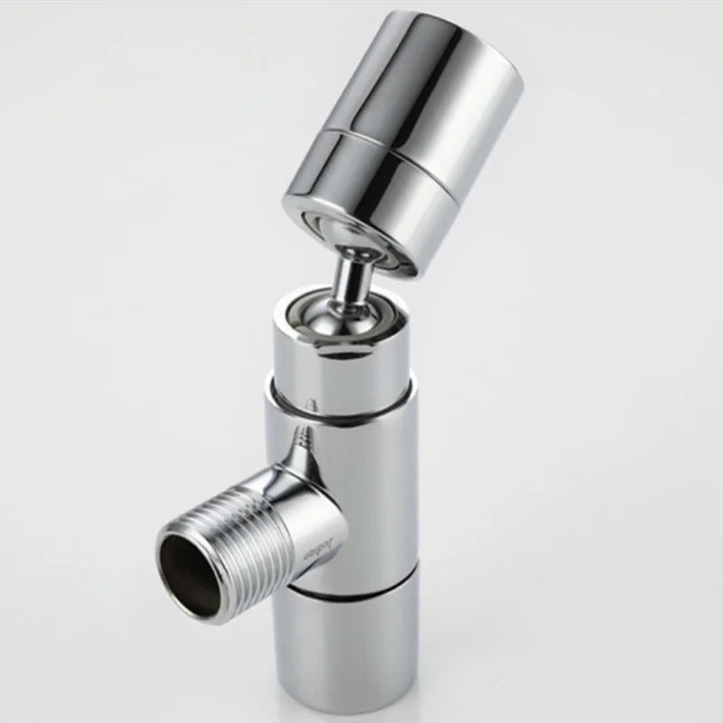 Wall mounted utility basin tap with rotating spout detail, chrome finish