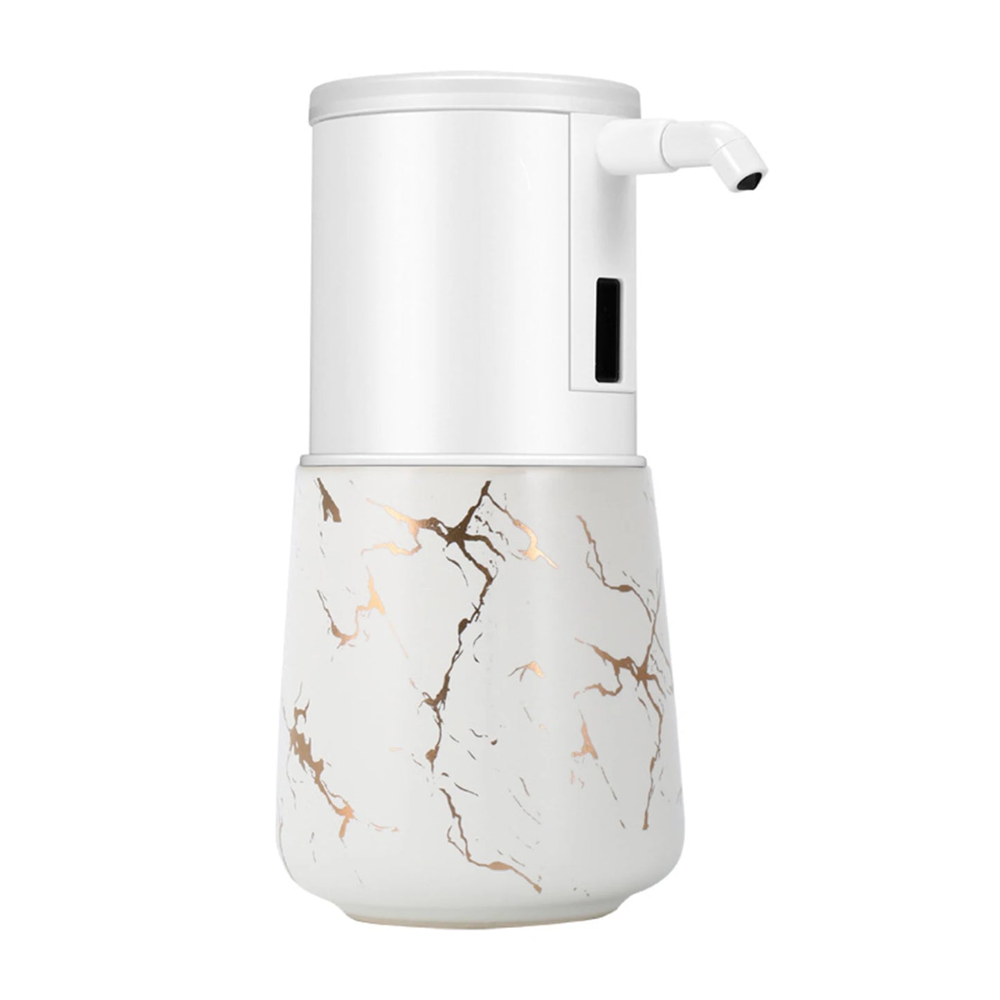 Rechargeable touchless soap dispenser with infrared sensor, white design