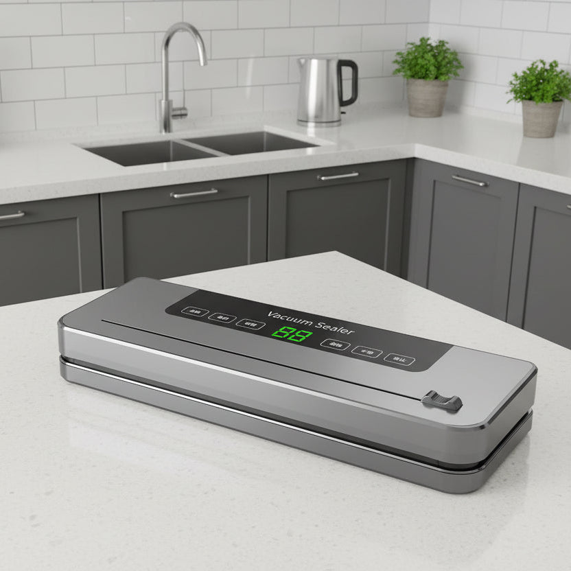 Electric Vacuum Sealer for Food Storage with Built-in Cutter