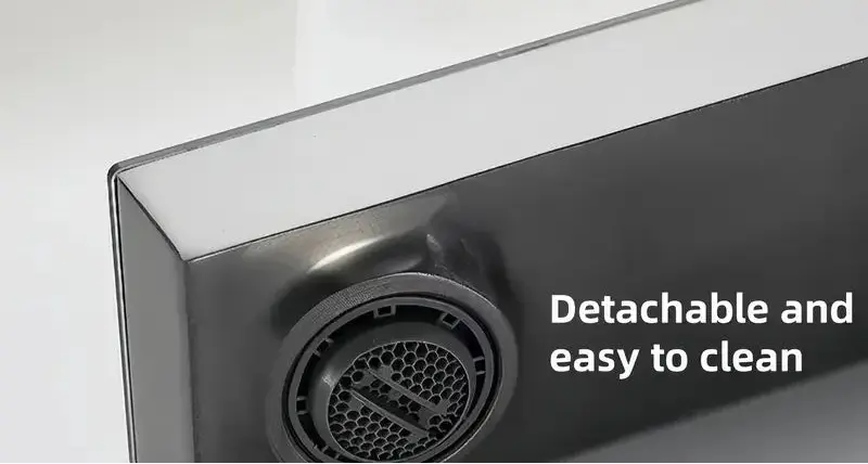 Detachable aerator on sink mixer tap for easy cleaning and smooth water flow