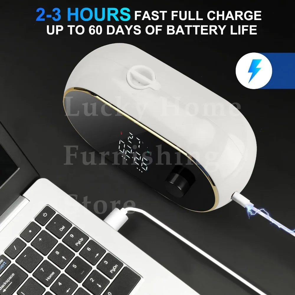 USB rechargeable automatic soap dispenser with LED display charging