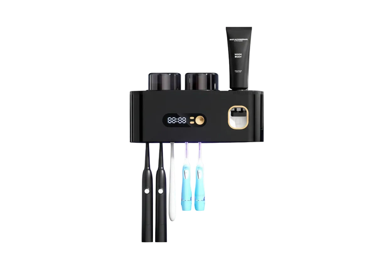Wall Mounted Toothbrush Holder with UV Light and Warm Air Drying