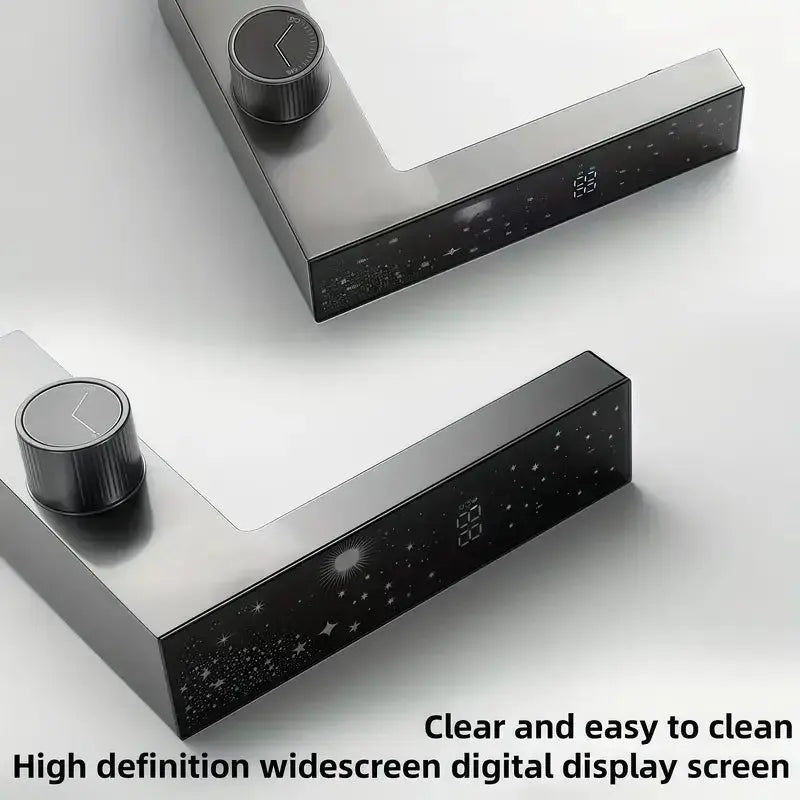 Hydroelectric powered digital temperature display sink mixer tap with no batteries required