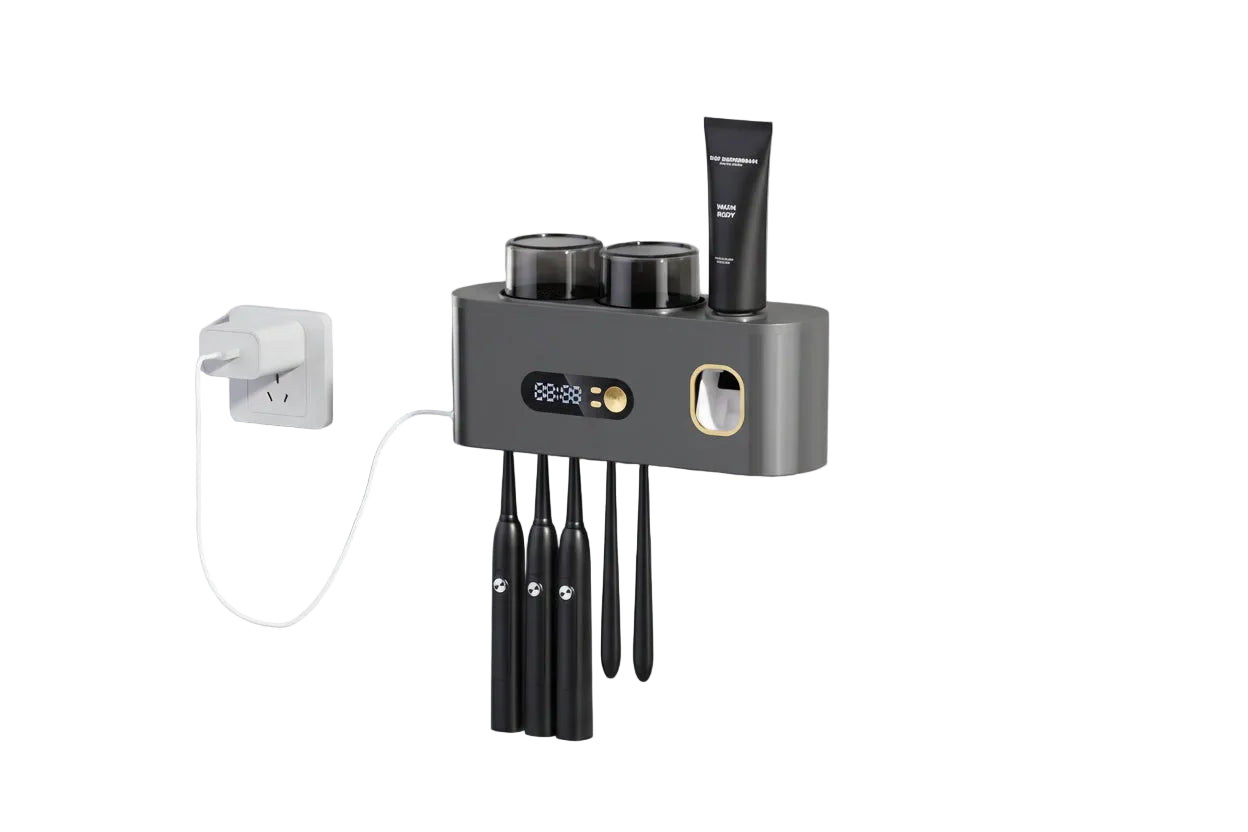 Wall Mounted Toothbrush Holder with UV Light and Warm Air Drying