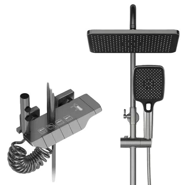 Rainfall Shower System with Digital Temperature Display – Wall Mounted